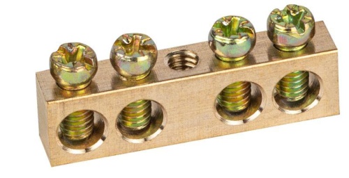 Шина NO-122-12 PEN "земля-ноль" 6х9мм 4/1 с креплениями по центру латунь | код. Б0047226 | Эра Шина NO-122-12 PEN "земля-ноль" 6х9мм 4/1 с креплениями по центру латунь | код. Б0047226 | Эра