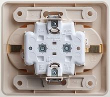 Розетка двухместная ETUDE, скрытый монтаж, с заземлением, кремовый | код. PC16-007K | Schneider Electric