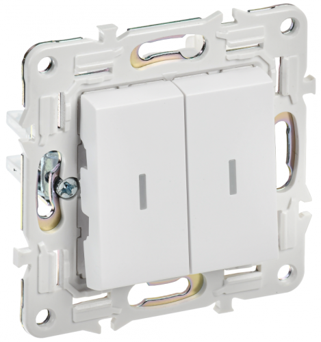 SKANDY Выключ. 2-кл. с инд. 10А SK-V09W арк. бел. IEK | код SK-V20-1-10-K01 | IEK SKANDY Выключ. 2-кл. с инд. 10А SK-V09W арк. бел. IEK | код SK-V20-1-10-K01 | IEK