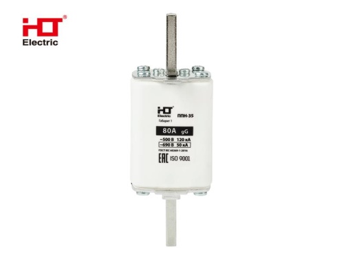 Плавкая вставка предохранителя ППН-35, габарит 1, 250/80А HLT | код 091-01-045 | HLT Плавкая вставка предохранителя ППН-35, габарит 1, 250/80А HLT | код 091-01-045 | HLT