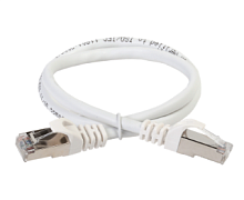 ITK Коммутационный шнур кат.6A S/FTP 0,5м st. 50мкд бел. | код PC08-C6ASL-D05M-SC-HC | ITK by IEK