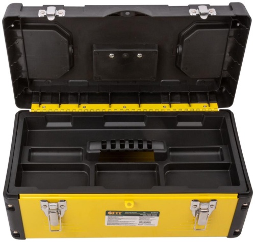 Ящик для инструмента пластик. 18дюйм ( 450х240х200мм ) металл.замки стенки стальные FIT 65592 фото 3 Ящик для инструмента пластик. 18дюйм ( 450х240х200мм ) металл.замки стенки стальные FIT 65592 фото 3