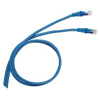 Шнур коммутационный RJ 45 - категория 6 - F/UTP - PVC - экранированный - 5 м - голубой | код 051765 | Legrand