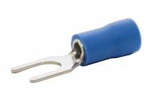 Наконечник вилочный изолированный НВИ 1,5-2,5 отверстие под М5, цвет синий | код NVI-2,5-5-B | Engard