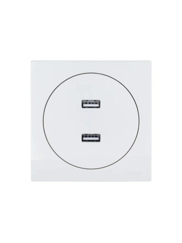 Розетка 2-м СП OSEN USB разъем бел. LEZARD 743-0288-192 фото 3