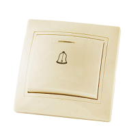 Кнопка звонковая с подсветкой 6А сл. кость Таймыр TDM | код SQ1814-0110 | TDM