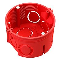 Коробка установочная 80-0501С безгалогенная (HF) 68х42 с саморезами без соединителя (245шт/кор) Промрукав | код 80-0501С| ПРОМРУКАВ