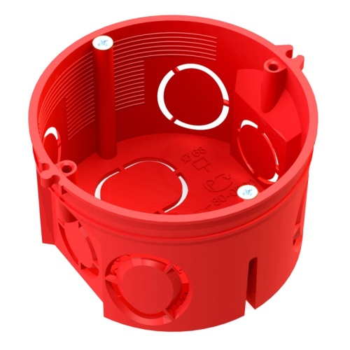 Коробка установочная 80-0501С безгалогенная (HF) 68х42 с саморезами без соединителя (245шт/кор) Промрукав | код 80-0501С| ПРОМРУКАВ