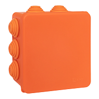 Коробка огнестойкая E45 100х100х50мм с клеммниками 4 полюса 0,5-6мм2 IP55 HF EKF | код plc-kmfr-100-406 | EKF