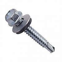 Саморез кровельный 5.5х25 по металлу RAL5002 сверло №3 шайба d=14мм с EPDM прокладкой | код 304300 | Руфкомплект