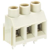 Клемма на печатную плату, подвод кабеля сбоку, 3 полюса, шаг: 7,62 мм, винтовая фиксация провода, без маркировки, 300V, 30A, цвет: серый, серия 8474 OB HW | код 27.011.3353.0 | Wieland