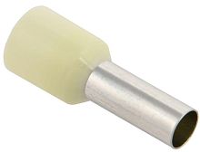 Наконечник-гильза Е10-12 10мм2 с изолированным фланцем (слонов. кость) (100 шт) | код. UGN10-010-07-12 | IEK