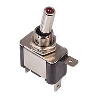 Тумблер 24V 20А (3c) ON-OFF однополюсный с красной LED подсветкой REXANT | код 36-4360 | REXANT