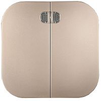 Выключатель 2-кл. ОП GLORY ВС20-2-1-ХШм 10А с индикацией шампань матов. IEK EVH21-K37M-10