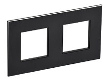 SKANDY Рамка 2-мест. SK-F32Bl металл черн. IEK | код SK-M22-M-K02 | IEK
