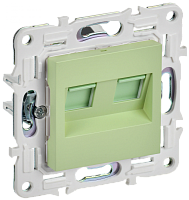 SKANDY Роз. комп. 2-ая RJ45 кат.6 SK-K04M мятн. IEK | код SK-K20-2-K06 | IEK