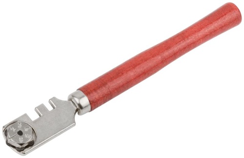 Стеклорез роликовый, 6 роликов, деревянная ручка | код 16917 | FIT фото 2