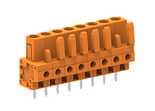 458267 Вилка на плату MCS, вертик.припой, шаг 5.08мм, 17 конт., оранж., шт | код 458267 | SUPU