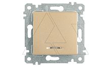 Rita - Выключатель с подсветкой, пруж. зажимы, золото доре | код 2200-415-0185 | Mutlusan