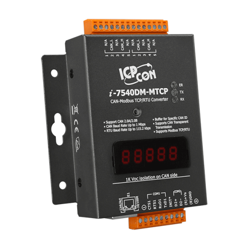 I-7540DM-MTCP CR CAN to Ethernet / Modbus TCP / Modbus RTU Converter (Metal Case) (RoHS) | код 00-06158562 | ICP DAS