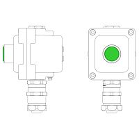 Взрывонепроницаемый пост управления из алюминия LCSD-01-B-MC-L1G(220)x1-PCMB-KAEPM3MHK-20 / 1Ex d IIB T5 Gb / Ex tb IIIC T95°С Db IP | код LCSD21000042 | DKC