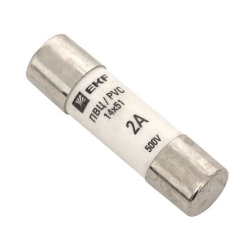Плавкая вставка цилиндрическая ПВЦ (14х51) 2А PROxima | код pvc-14x51-2 | EKF Плавкая вставка цилиндрическая ПВЦ (14х51) 2А PROxima | код pvc-14x51-2 | EKF