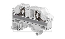 Клемма ZK16/12 пружинный зажим, 2 контакта, 76А, 1000В, серый | код 1SNK712010R0000 | Entrelec