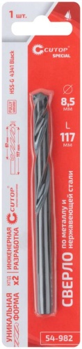 Сверло по металлу Special, HSS-G, 8,5x117/67 мм, 1 шт. | код 54-982 | FIT фото 3