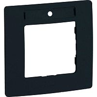 ETIKA Рамка с держателем для маркировки 1 пост антрацит | код 672586 | Legrand
