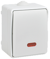 FORS Выкл. 1-кл. прох. с инд. о/у IP54 ВС20-1-1-ФБ бел. IEK | код EVS11-K01-10-54-DC | IEK