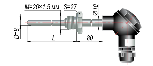 Преобразователь термоэлектрический ДТПL065-0100.100.G1/2 | код 150875 | ОВЕН