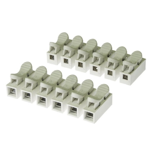 Самозажимная клемма RUICHI 021-6, 6-ти проводное соединение, 10 А, 1…6 мм?, PA66, нержавеющая сталь | код 108455 | Ruichi