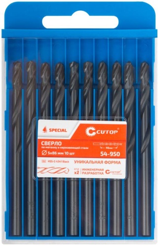 Сверло по металлу Special, HSS-G, 5x86/46 мм, 10 шт. | код 54-950 | FIT фото 3