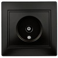 Розетка TV одиночная, IP20, СУ, Plano, антрацит 1-301-05 Intro | код Б0044573 | ЭРА