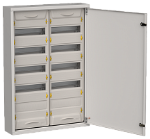 TITAN 5 Корпус мет. ЩРн-120 (2х60) 835х570х140 IP31 сер IEK | код TI5-50-N-2X060-31-7035 | IEK