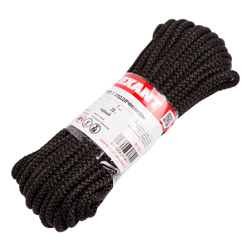 Шнур с сердечником 7 мм 20 м черный REXANT | код 77-1721-1 | REXANT Шнур с сердечником 7 мм 20 м черный REXANT | код 77-1721-1 | REXANT