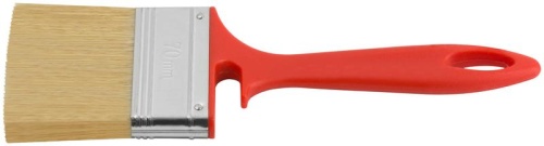 Кисть флейцевая "Крафт" 70мм натур. свет. щетина пластик. ручка с выемкой КУРС 00844 фото 4