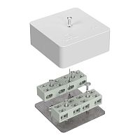 Коробка огнестойкая разветвительная для кабель-канала 40-0450-FR6.0-4-8-Р Е15-Е60 RAL9003 75х75х30 (87 шт/кор) Промрукав | код 40-0450-FR6.0-4-8-Р | ПРОМРУКАВ