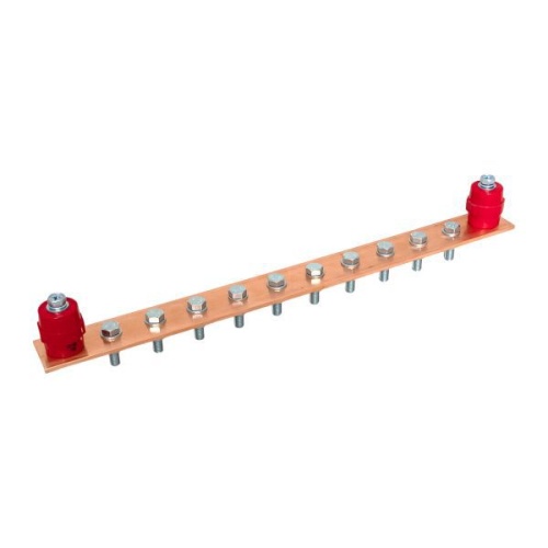 Главная заземляющая шина с изоляторами на 10 подключений ГЗШ-10 Сu EKF | код gc-e2010 | EKF фото 5