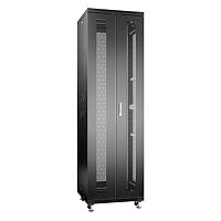 Cabeus ND-05C-42U60/120-BK Шкаф монтажный телекоммуникационный 19 напольный для распределительного и серверного оборудования 42U 600x1200x2055mm (ШхГхВ) передняя и задняя двойные перфорированные двери, ручки с замком, цвет черный (RAL 9004) | код 97