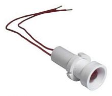 Светодиодная лампа СКЛ-16.3А-К-2-36, красная, выводы жесткие под пайку, 36В 50Гц/пост., диаметр посадочного отверстия 14мм, УХЛ2.1 | код A8021-80061545 | Каскад-Электро