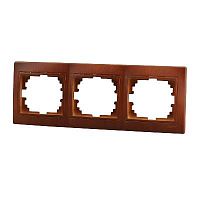 MIRA Рамка 3 поста горизонтальная сосна | код 701-0801-148 | Lezard