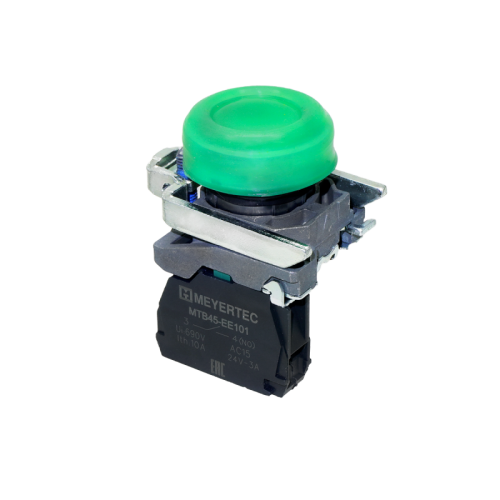 Кнопка зеленая в кожухе, 1NO, IP66, металл MTB4-BP31 | код 137190 | MEYERTEC