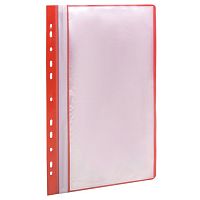 Папка 10 вкладышей STAFF с перфорацией, мягкая, красная, 0,16 мм, 224976 | код 224976 | STAFF