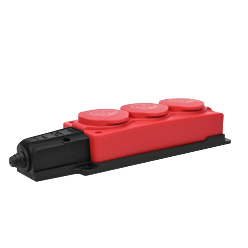 MultiSet Колодка 3х розетка 2К+З каучуковая 16А/250В IP44 Красная | код MST4123RD | Systeme Electric фото 5 MultiSet Колодка 3х розетка 2К+З каучуковая 16А/250В IP44 Красная | код MST4123RD | Systeme Electric фото 5