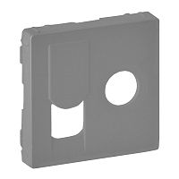 Valena LIFE.Лицевая панель розетки TV-RJ45.Алюминий | код 754832 | Legrand