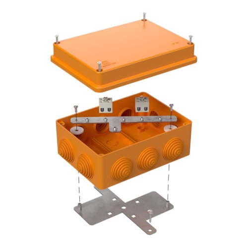 Коробка огнестойкая для о/п 40-0310-FR1.5-4 Е15-Е120 RAL2004 150х110х70 (6 шт/кор) Промрукав | код 40-0310-FR1.5-4 | ПРОМРУКАВ