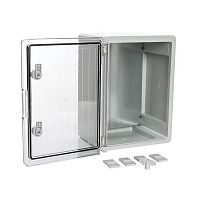 Корпус пластиковый с монтажной панелью ЩМП IP65 прозрачная дверь 400х300х170 Промрукав | код PR08.26491 | ПРОМРУКАВ