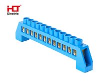 Шина N нулевая в изоляторе ШНИ-8х12-12-КС-синий HLT | код 081-04-019 | HLT