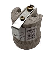 Патрон керамический E27 с держателем HLT | код 085-04-003| HLT